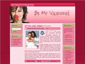 Valentine Rose: Valentines Wordpress Theme